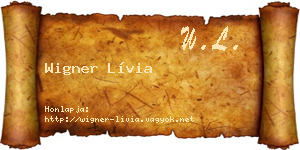Wigner Lívia névjegykártya